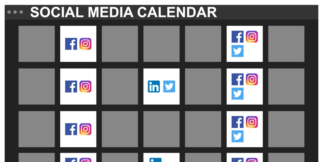 Example of Social Media Post Calendar